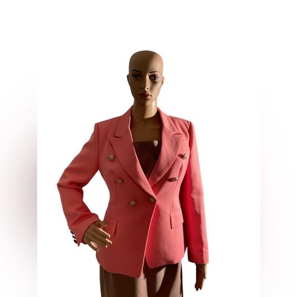 Pineapple Women’s Double Breasted pink Blazer With Gold Buttons Jacket Size M - Picture 5 of 14